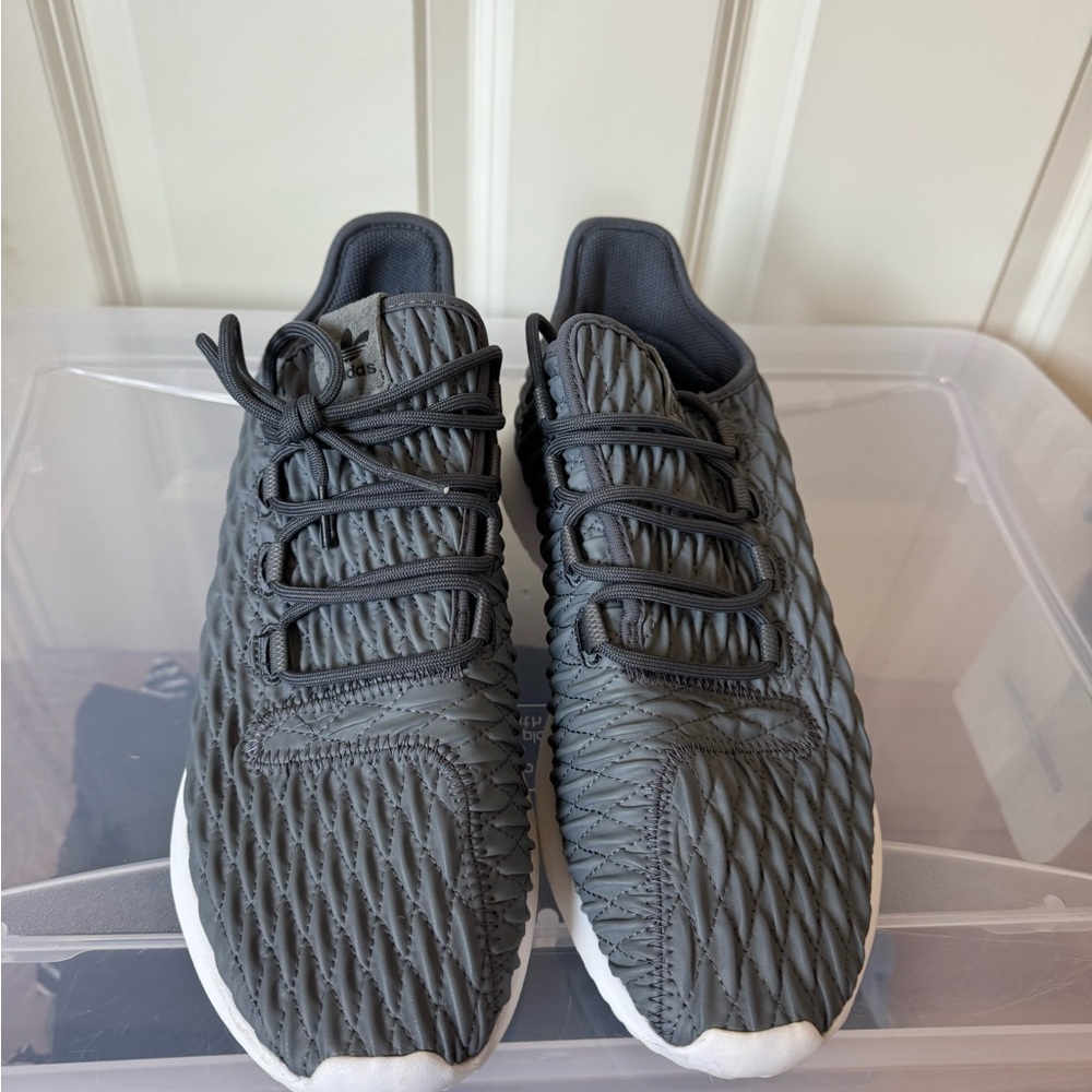 Adidas- tubular Gray Textured Sneakers